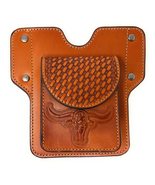 Texas West Western Cowboy Tooled Basketweave Leather Longhorn 2 Belt Loo... - £23.34 GBP