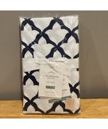 NWT Pottery Barn Marlo Pillowcases King Set Of Two Navy White Organic Co... - €33,97 EUR