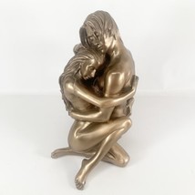 Oliver Tupton Nude Embracing Couple Hugging Man Woman BronzeLook Resin Sculpture - $49.95