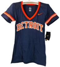 Nike Women&#39;s Detroit Tigers Ballpark V-Neck Short Sleeve T-Shirt, Navy, ... - £15.78 GBP