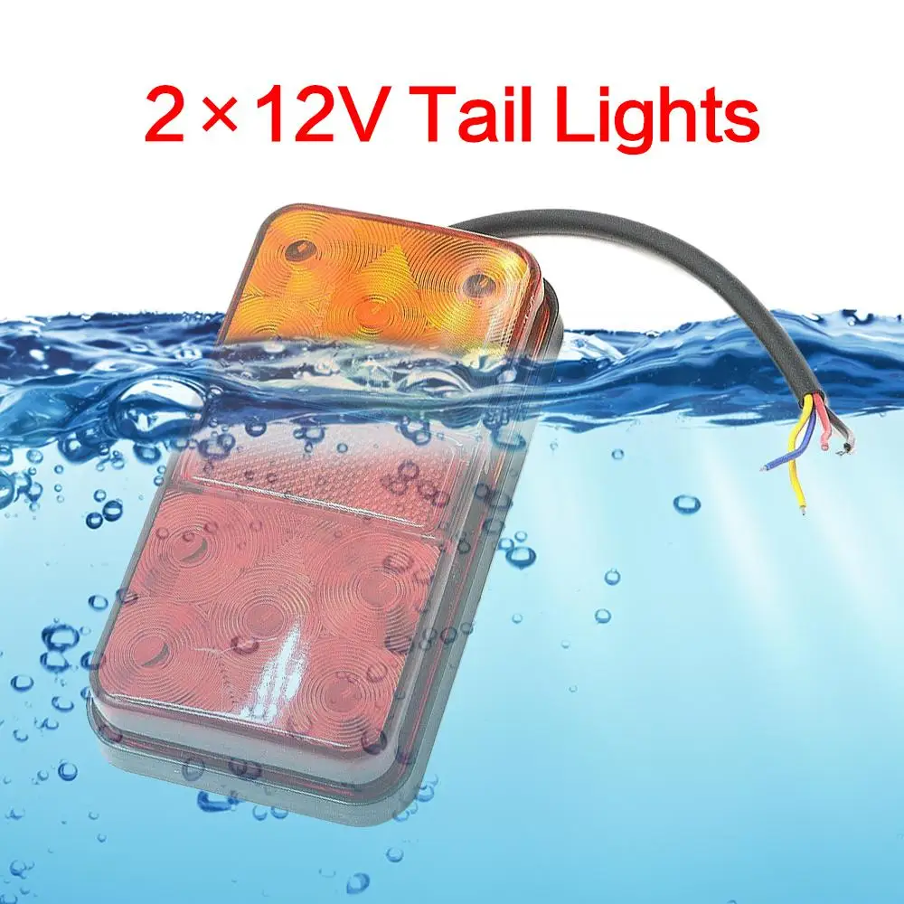 Trailer Light Damp Proof Multifunctional 1 Pair 12v Car Accessories Rear Stop - £14.81 GBP