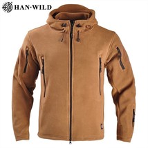 HAN WILD Men Winter Soft Jacket  Combat Fleece Jackets Army Coat Thermal Work Co - £108.44 GBP