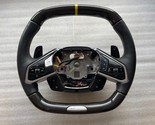 Z06 carbon fiber leather steering wheel w/ yellow stripes for some 2023 ... - £196.57 GBP
