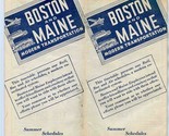 Boston &amp; Maine Rail Bus &amp; Airways Schedules Summer 1937 Altitude Map Min... - £37.37 GBP
