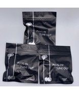 Delta Airlines White Wired Earbuds &quot;Plug In-Tune Out&quot; (LOT OF 3) New Sealed - $9.89