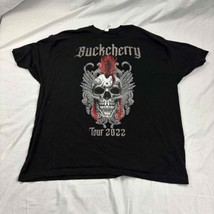 Buckcherry Tour 2022 Tultex T-Shirt Black Short Sleeve 3xl Skull  - $14.85