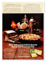 Fleischmann&#39;s Margarine Holiday Dessert Recipes Vintage 1972 Print Magaz... - £7.75 GBP