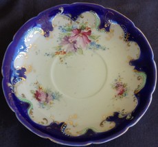 Beautiful Antique Bone China Hand Painted Saucer – VGC – GORGEOUS COLORS - £15.57 GBP