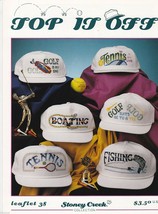 Stoney Creek CrossStitch Top It Off 6 Sports Cap Golf Tennis Boating Fish Tennis - $6.49