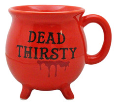 Wicca Magic Red Dead Thirsty Bloody Cauldron Ceramic Mug With Handle 16oz - £15.17 GBP