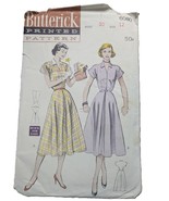 12/30 VINTAGE 1950s SEWING PATTERN Butterick 6080 Rockabilly Dress - $24.99
