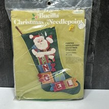 Bucilla Chritmas Needlepoint 16&quot; Stocking Santa Noel 60331 Sealed Kit - £42.49 GBP