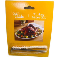 Bed Bath &amp; Beyond Our Table Turkey Lacer Kit. 6 Stainless Steel Pins/Lacing Cord - £6.33 GBP