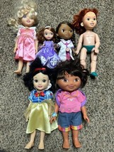 Disney Princess Dora McStuffins Plastic Doll Lot - Snow White Ariel - £27.21 GBP