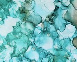 Cotton Bliss Watercolor Blotches Turquoise Fabric Print by Yard D687.84 - £10.94 GBP