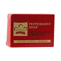 Nubian Heritage Soap Bar, Peppermint and Aloe, 5 Ounce - £14.38 GBP
