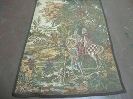 4&#39; X 5&#39; Vintage Tapestry Belgium Hand Loomed Victorian Nice 90f - £315.59 GBP