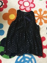 Adrienne Vittadini polka dot black sleeveless blouse, size M, new with tags - $22.00