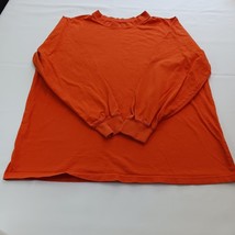 King Size Crewneck Men&#39;s Orange Cotton Pullover Sweatshirt Long Sleeve S... - €10,07 EUR