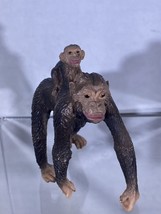 Chimpanzee with Baby Safari Ltd Wildlife Safari 2.75” Hard Plastic Figure - £7.47 GBP