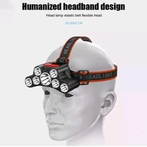 Headlamp 7x LED Super Bright Lumen Rechargeable Head Light Flashlight To... - $14.74