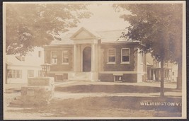 Wilmington, Vermont Pre-1910 RPPC - Horse Trough &amp; Library Photo Postcard - £9.63 GBP
