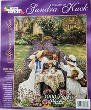 Sandra Kuck Art Girls Afternoon Tea  White Mountain 1000 Pc Jigsaw Puzzl... - £7.73 GBP