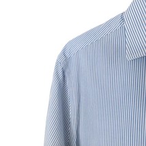 Michael Kors Mens Shirt Size Large Button Up Long Sleeve Blue Stripe - £11.96 GBP