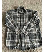 Carhartt Heavy Flannel Shirt Mens Large Plaid Long Sleeve Button Up Work... - $23.36