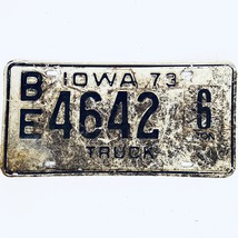 1973 United States Iowa 6 Ton Truck License Plate BE 4642 - $18.80