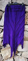 Purple Long Skirt Boho Cotton Elastic Waist Goth Hippie Psy Trance Cloth... - £28.00 GBP