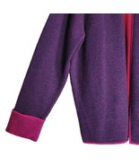 Sag Harbor 2 Pc Set Purple Wool Cardigan Pink Acrylic Sweatshirt Womens XL - £21.08 GBP