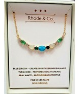 Kohl&#39;s Rhode &amp; Co. Women&#39;s Silver Plate Genuine Gemstones Necklace  New - $35.71 CAD