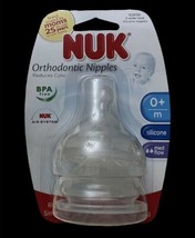 NUK Orthodontic Wide Neck Silicone Nipples Sz. 1 0m+ Medium Flow 2010 Ge... - $24.95