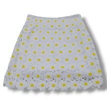 Floral Embroidered Skirt Size 6 W28&quot;in Waist A-Line Skirt Daisies Made I... - £26.80 GBP