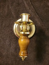 Sconce Body Brass and Wood - £27.25 GBP