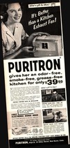 1959 Puritron Portable Exhaust Fan Air Purifier Vintage Magazine Print A... - $25.98
