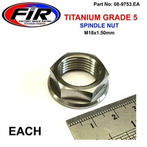 TITANIUM FRONT WHEEL AXLE SPINDLE NUT M18x1.50mm FITS Yamaha WR250F 2020 - £13.42 GBP