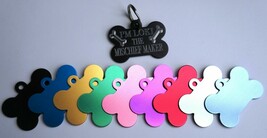 LOKI MISCHIEF MAKER DOG TAG PERSONALISED 38MM BONE ID TAG CHOICE OF NINE... - $19.00