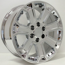 Chevy 20&quot; Chrome W/ Chrome Insert Wheels for 2000-2018 Silverado Tahoe S... - £1,035.89 GBP