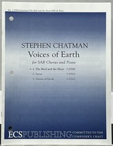 Voices of the Earth The Bird and the Hour Stephen Chatman SAB Piano Sheet Music - £5.46 GBP
