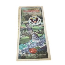 Vintage 1971 1972 AAA Visitors Guide Map Washington DC Annapolis Mount Vernon - £7.92 GBP