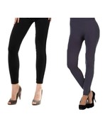  Smooth Soft Sexy Seamless Yoga Leggings - Black &amp; Gray - $209.24 MXN