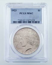 1923 Argent Paix Dollar Classé Par PCGS Comme MS-62 ! Beau Pièce de Monnaie - £48.44 GBP