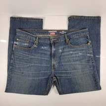 Levi&#39;s Denizen 285 Relaxed Fit Jeans Mens Dark Wash 40&quot; x 30&quot;   EUC - £15.63 GBP