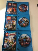 3 Wii U Lego Games Marvel Avengers Jurassic World Lego Movie EXC All Com... - £27.34 GBP