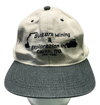 Vintage Snapback Hat Buttars Mining and Exploration Carlin Nevada Linen Cameo - £22.31 GBP