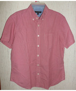 EXCELLENT MENS BANANA REPUBLIC &quot;SOFT WASH&quot; RED &amp; WHITE CHECK SHIRT   SIZE M - €21,88 EUR