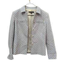 Brooks Brothers Jacquard Blazer Blue &amp; Cream Diamond Pattern Size 4P - $129.99