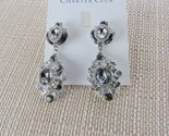  Charter Club Silver-Plated Crystal Drop Earrings - £11.89 GBP